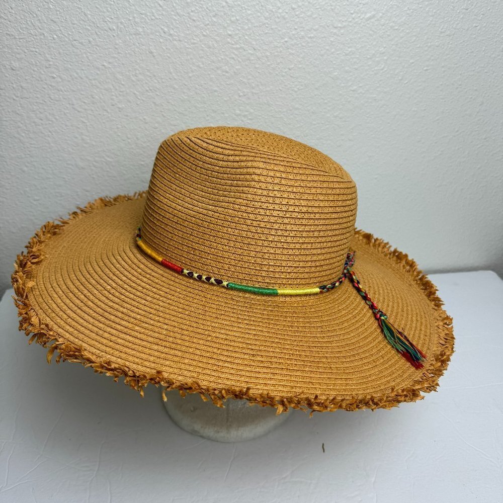 NWOT  Magid Sun Hat Floppy Fringe Wide Brim